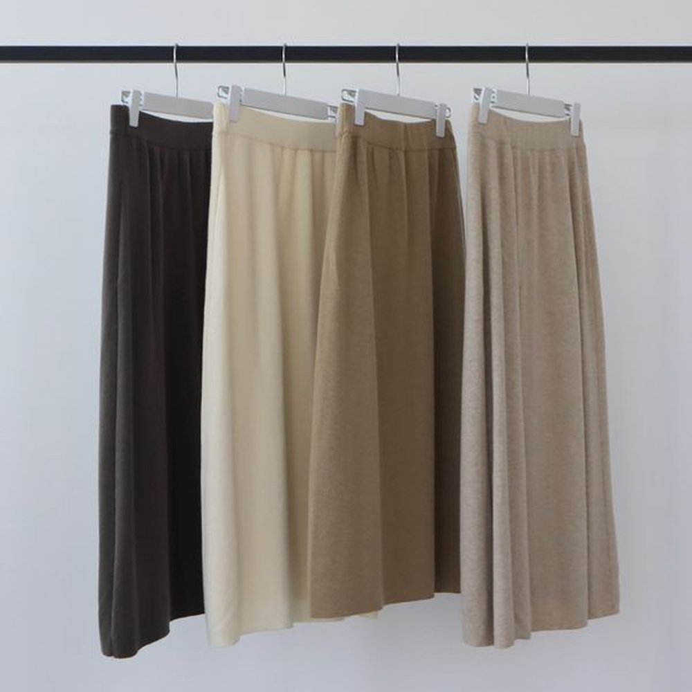 lnzy wool blend pinch pleat knitted bustier skirt elastic