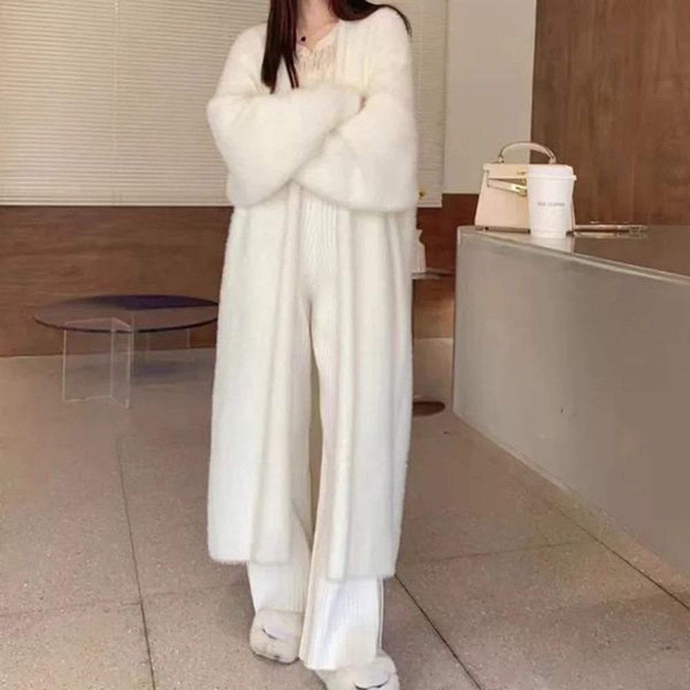 long cardigan women kintted sweater jacket spring autumn crochet loose