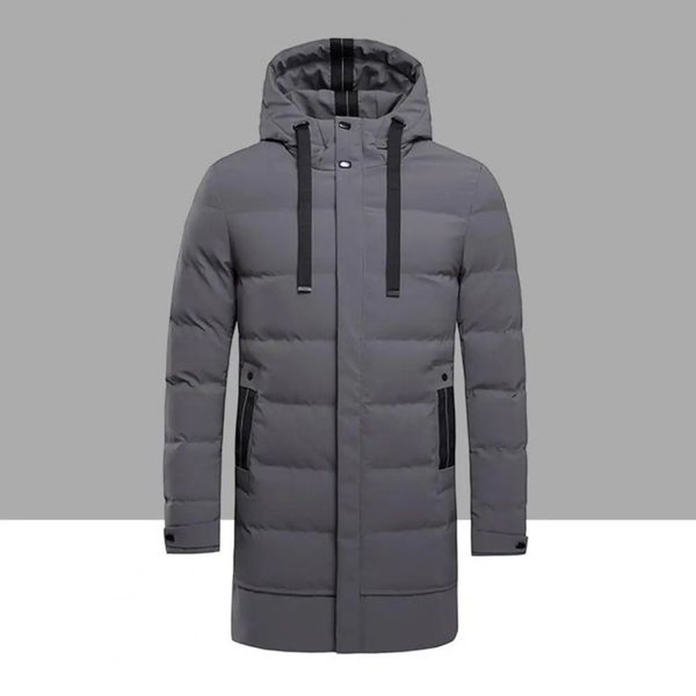 long Cotton Padded Jacket for Men Warm Winter Casual Coats Fashion Clothing Down 241120