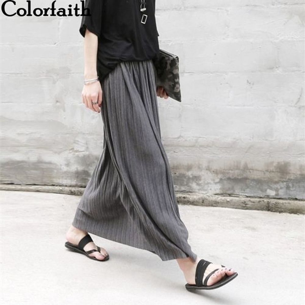 long skirt latest fashion ankle length cotton pleated skirts for