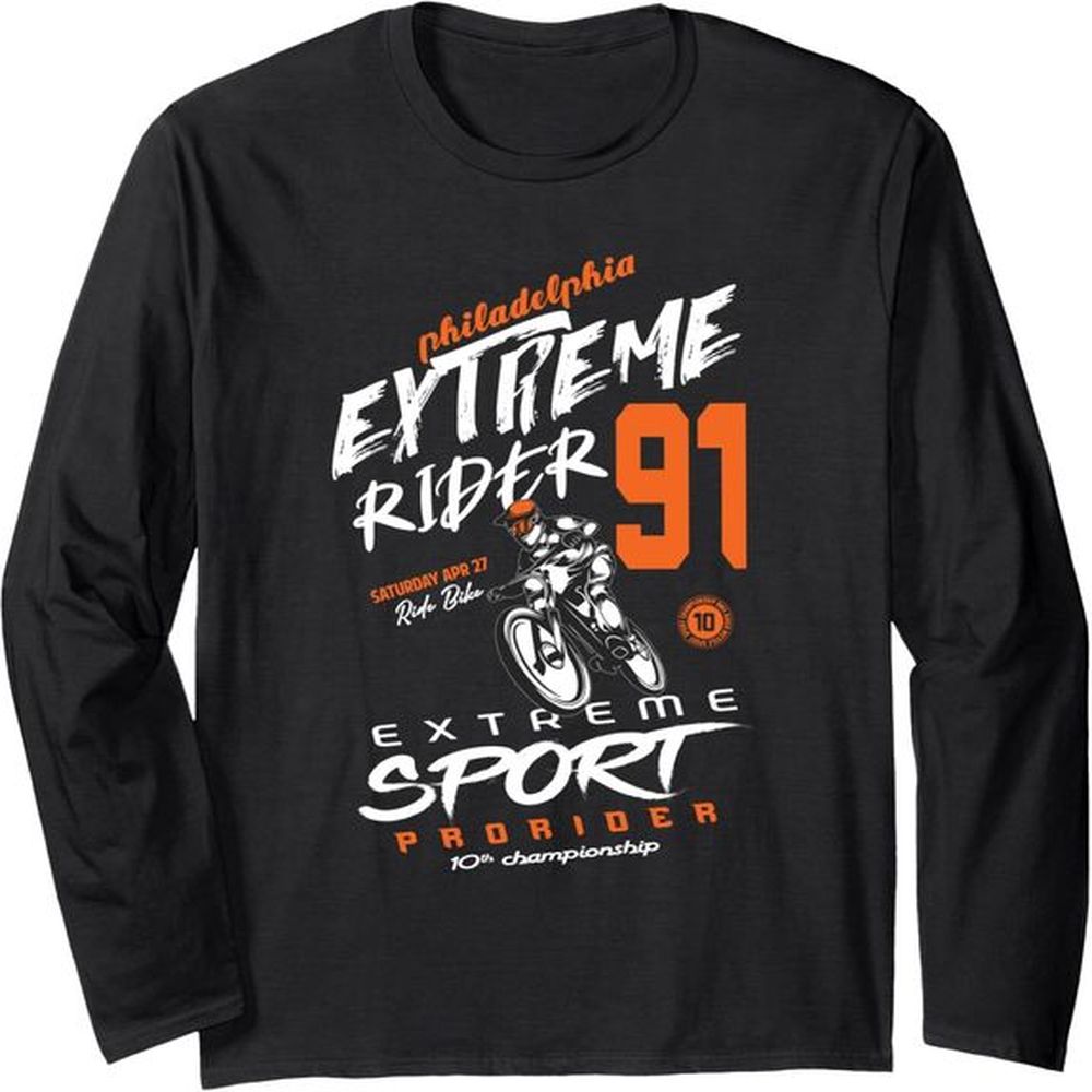Long Sleeve Shirts for Men sweatshirt Extreme Bike Rider Push Your Limits Long Sleeve Streetwear Casual tops clothes Fashionable and cool