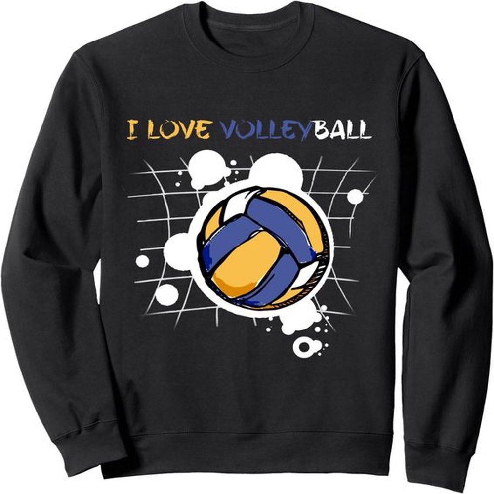 Long Sleeve Shirts For Men Sweatshirt I Love Funny Cute Volleyball Player Gift Sweatshirt T Shirt Tee Streetwear Casual Tops Clothes Free sh
