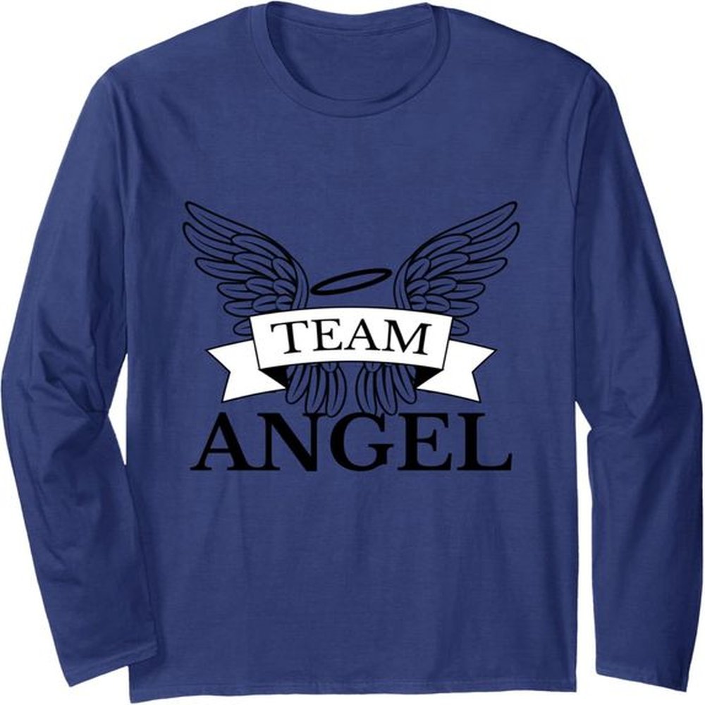Long Sleeve Shirts for Men sweatshirt Team Angel Wings Halo God Awesome Funny Gift Tee Streetwear Casual tops clothes 21