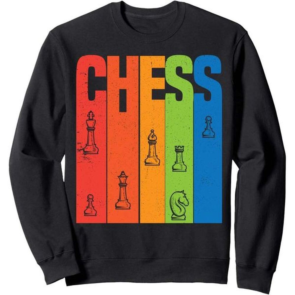 Long Sleeve Shirts For Men Sweatshirt Vintage Pieces Chess Themed Cute Funny Gift Sweatshirt Graphic Tee Streetwear Casual Tops Clothes swea