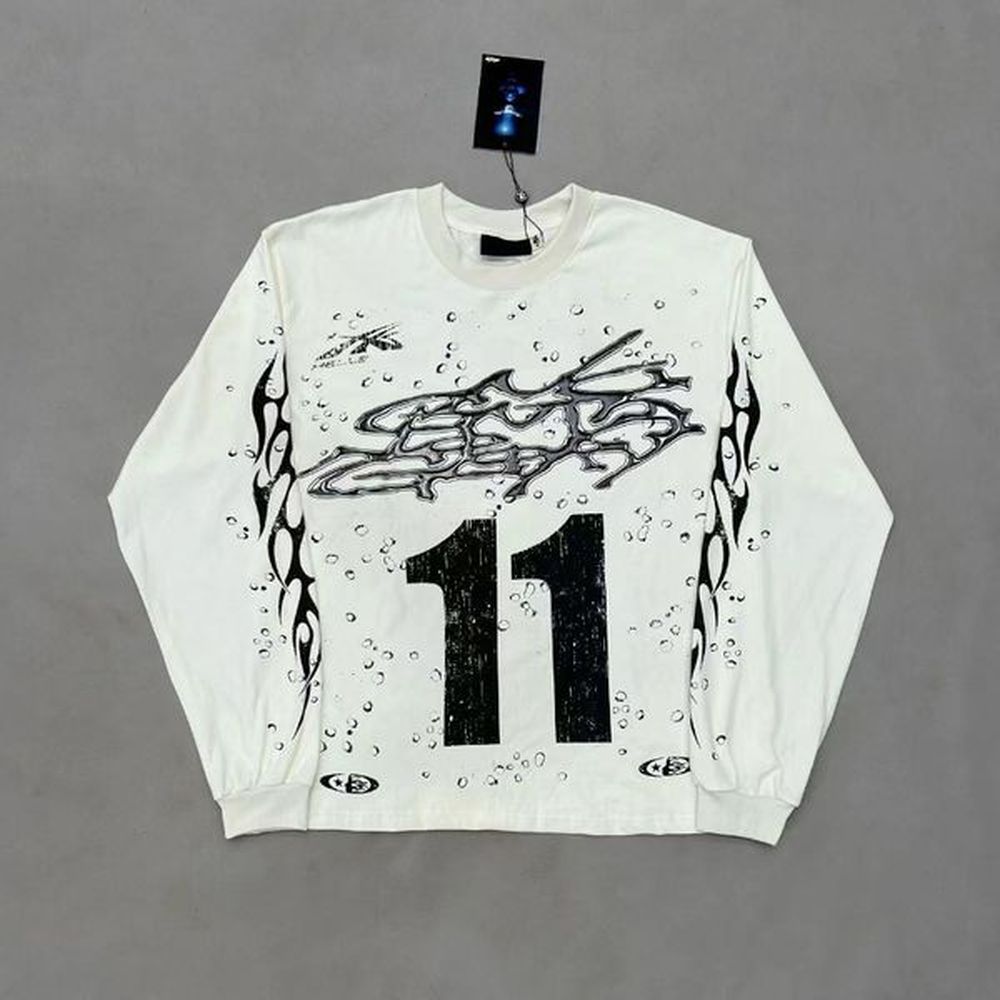 Long Sleeve Tees Men's Clothing Casual Hip Hop Streetwear Tshirt Printing Man T-Shirt