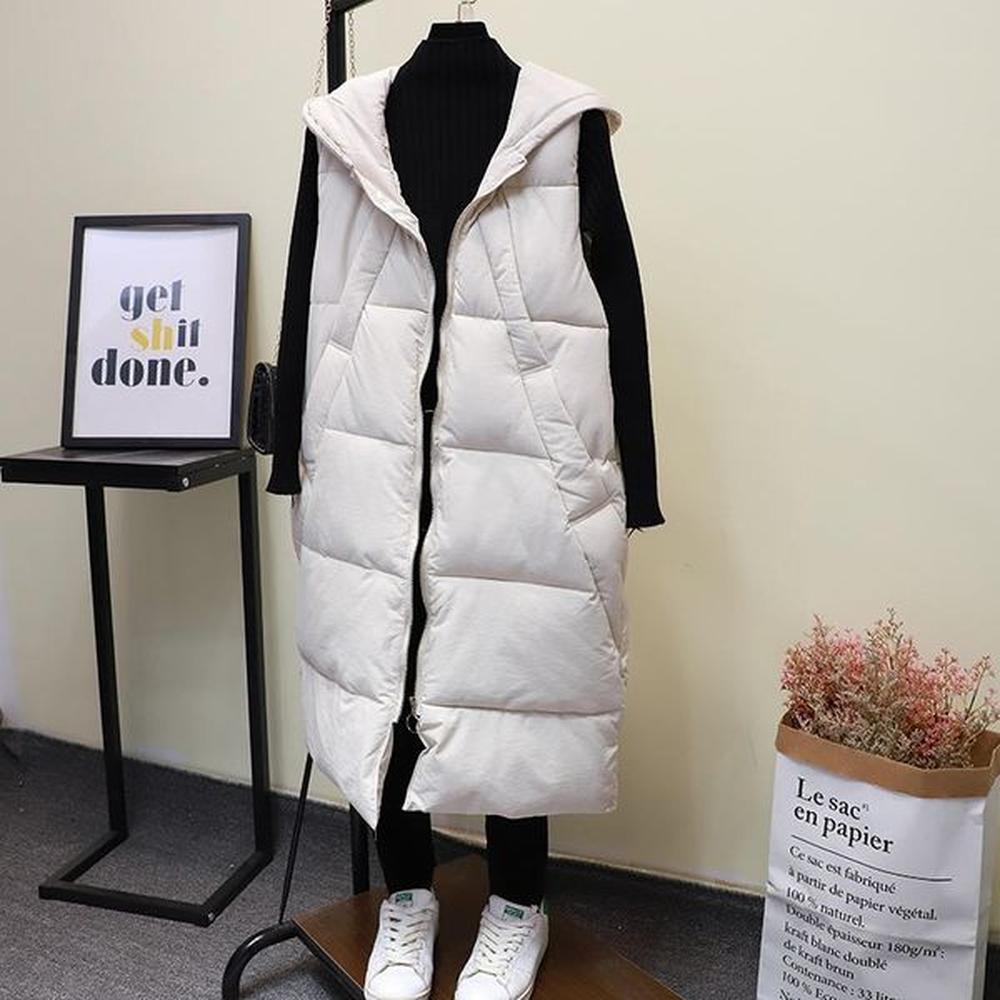 long winter vest women coat loose warm thick waistcoat female
