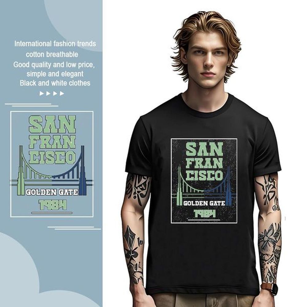 Loose Fit Men Tshirts letter 100% Cotton 230g Street Wear Crew Neck T Shirts Men Cartoon Print Fashion Casual Tops Tees