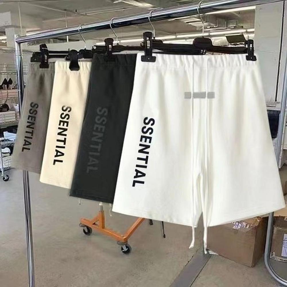 Loose Mens Shorts Solid Color Reflective Letter Track Pant Casual Couples Joggers Pants High Street Shorts for Man Short Womens Hip Hop Stre