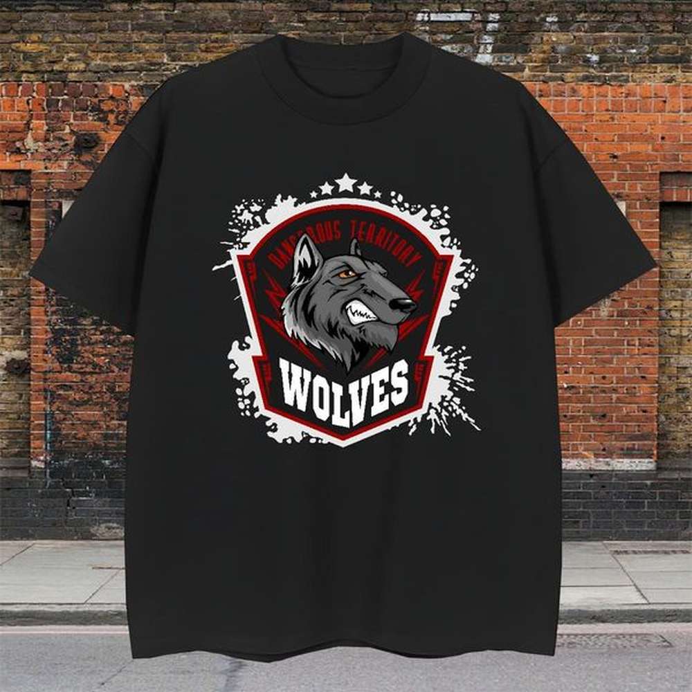 Loose T Shirt For Man wolf Breathable Short Sleeve Hip Hop Street Custom Anime 230g 100% Cotton Men Tees Customized Tops