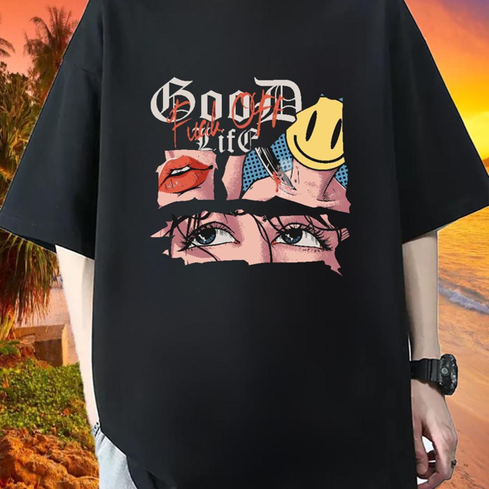Loose T-Shirts for Men Street Casual 180g Cotton Tshirt for Man Woman Fashion Design DIY Clothings