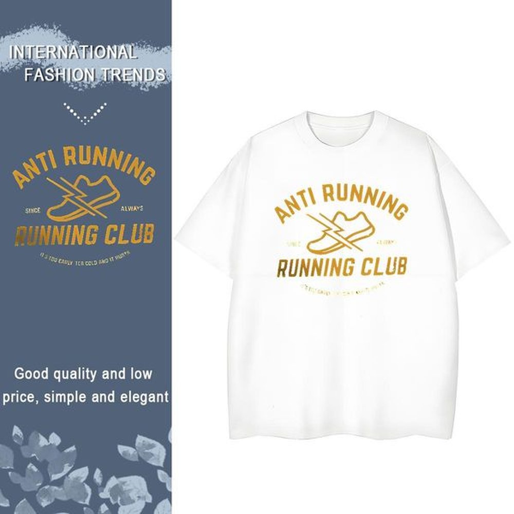 Loose T-Shirts 230g 100% Cotton letter Spring Summer Customized Print Crew Neck Breathable Mens Tshirts New Tops Tees
