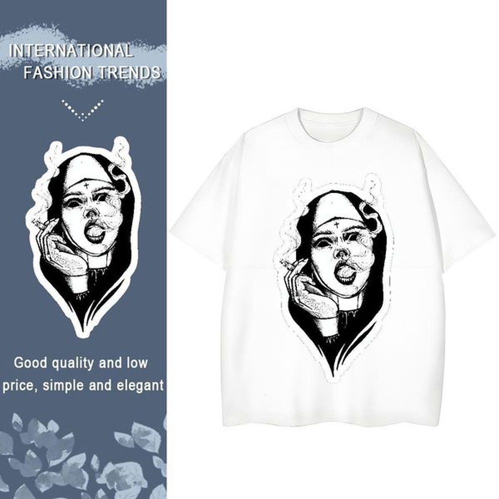 loose unisex tshirts cotton g nun daily wear t