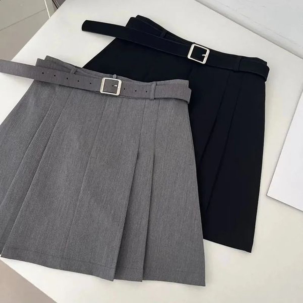 lucyever preppy style aline skirt for women summer high waist