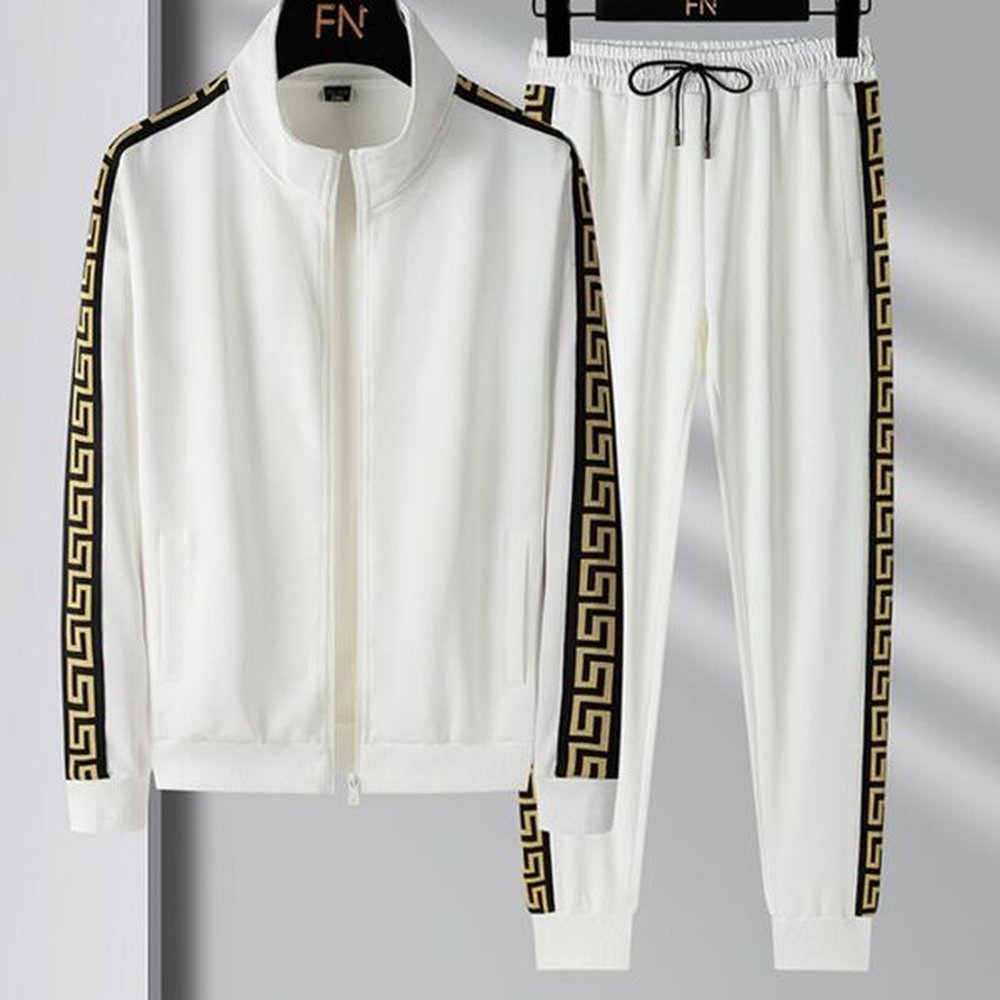 luxurious Mens Webbing Panelled tracksuits sweatshirts suits zip jacket sportswear Designer womens track sweat suit coats man pants jogging
