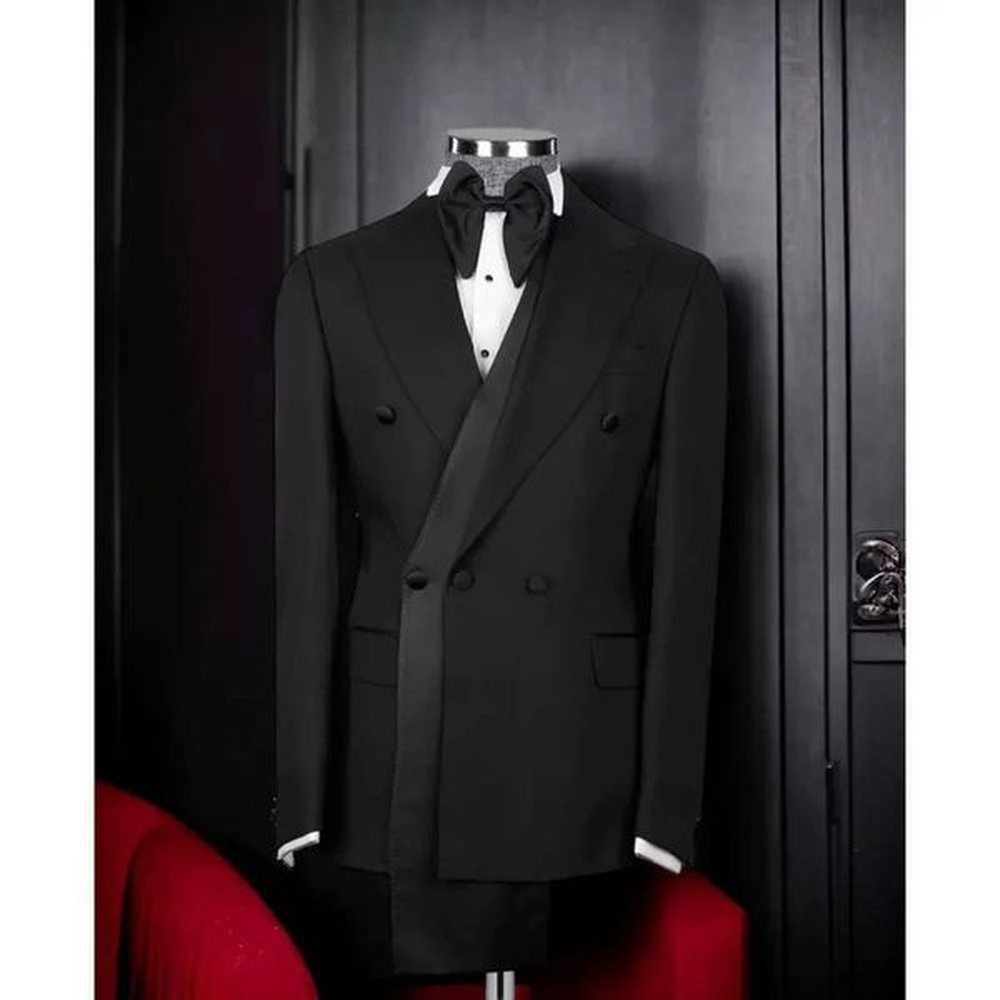 Luxury Black Double breasted Mens Formal Wedding Evening Dress Mens Jacket Mens Jacket Mens Jacket Set W241123