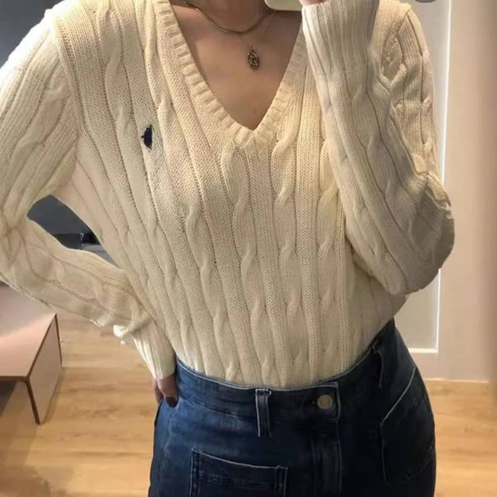 luxury clothing women wool sweater sweatshirt designer sweater vneck knitwear