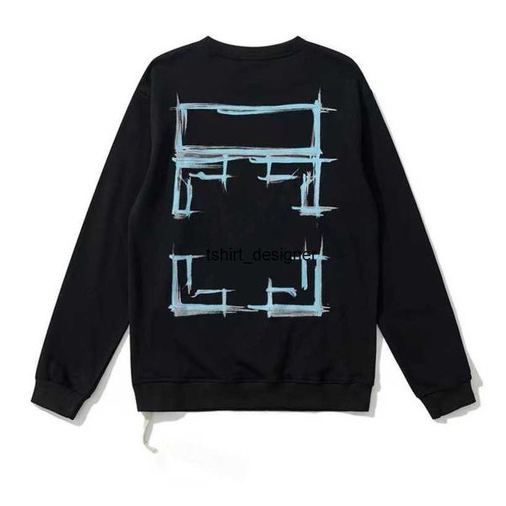 Luxury Fashion Men's Jackets Sweatshirts Brand White Hoodies Pullover Tops Women O-neck Sweater Men Arrow Cross Letter Classic Print Bl