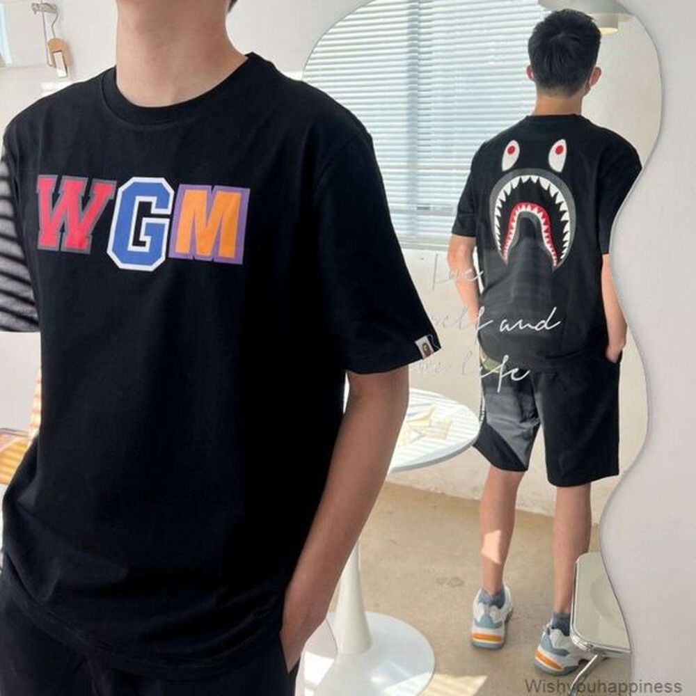 Luxury Mens Bapes Designer Fashion Clothing Ape Short Sleeve Ape Head Tshirt Mens Fashion Summer New Loose Versatile Couple Style Pure Cotto