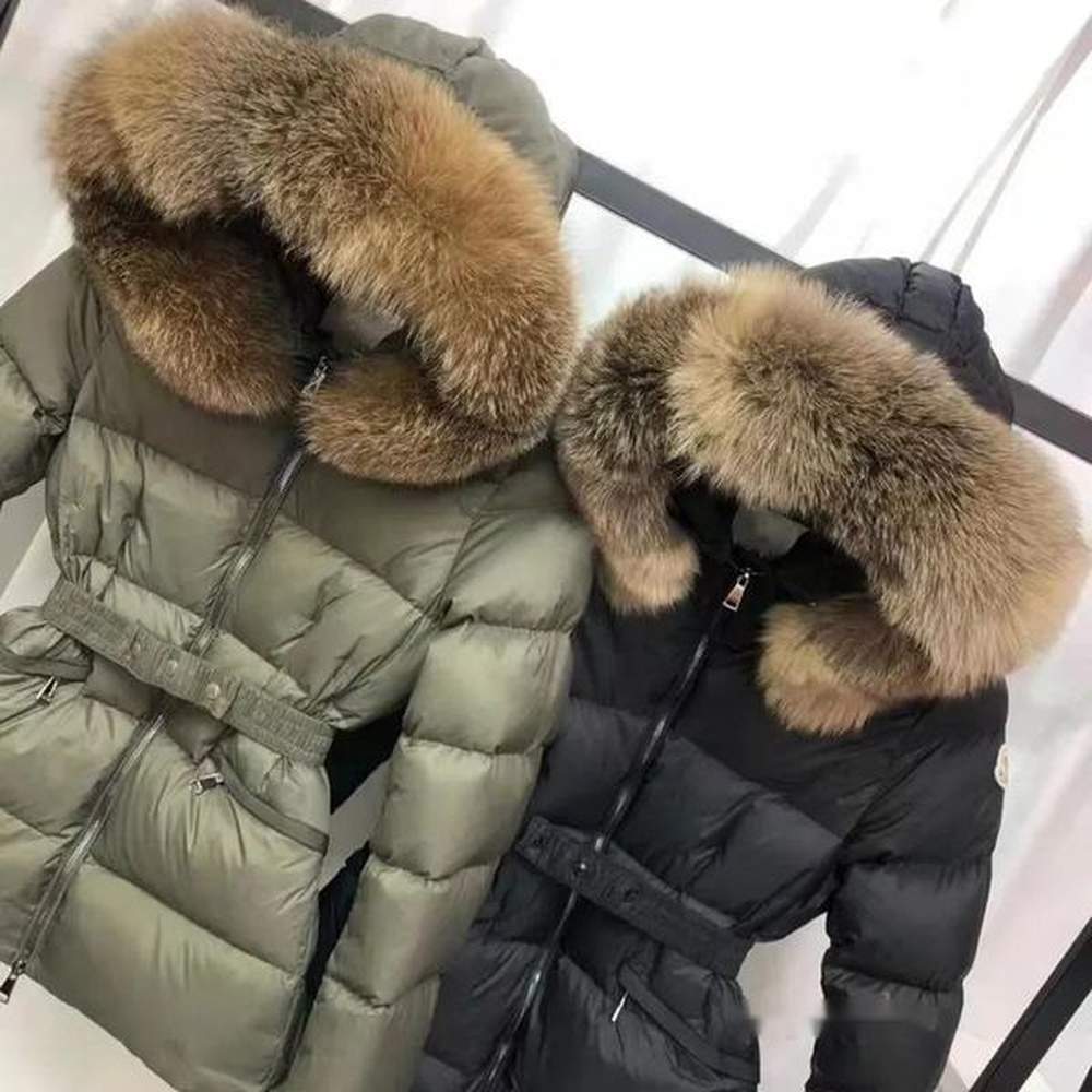 luxury parkas maya womens down puffer jacket parka detachable fox