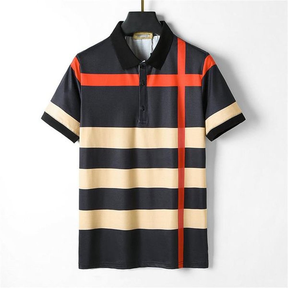 Luxury Polo Shirt T-shirt Brand Designer T-shirt Clothing Stripe Short Sleeve Spring Summer Fashion Men's and Women's T-Shirt