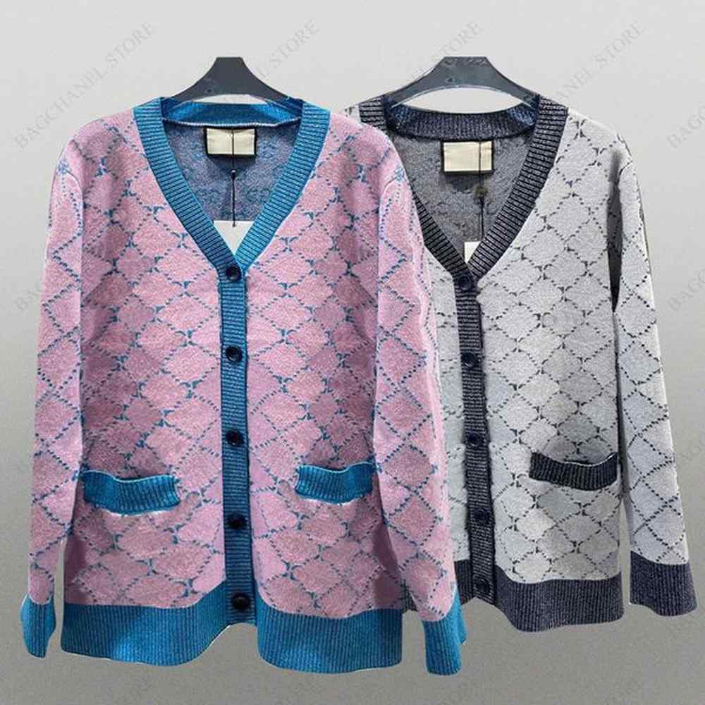luxury sweater designer knit cardigan fall womens jacket classic two
