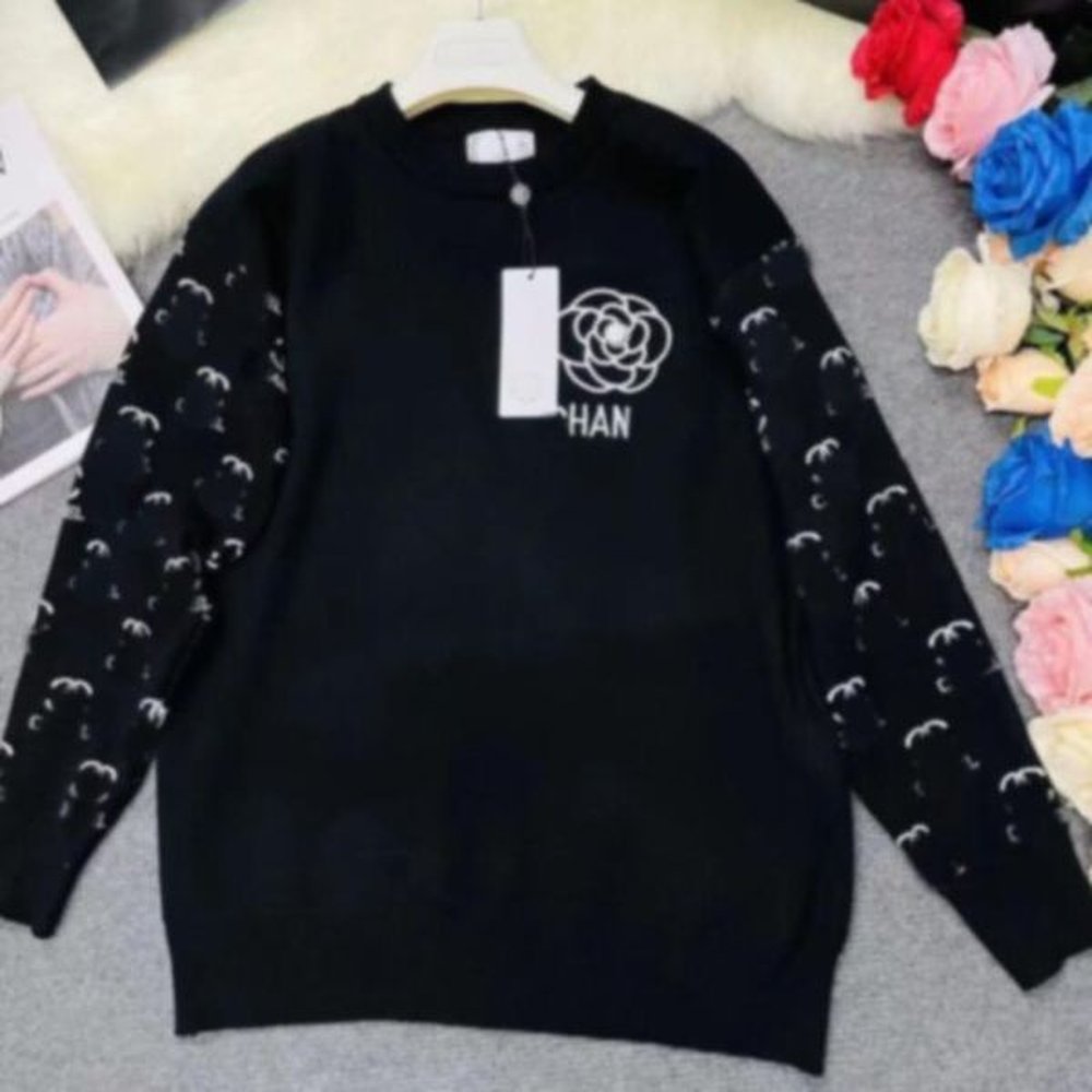 luxury sweaters womens round neck long sleeve print designer sweater
