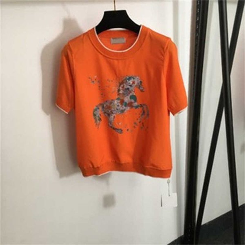 luxury t shirt women designer t shirt fashion knit shirts