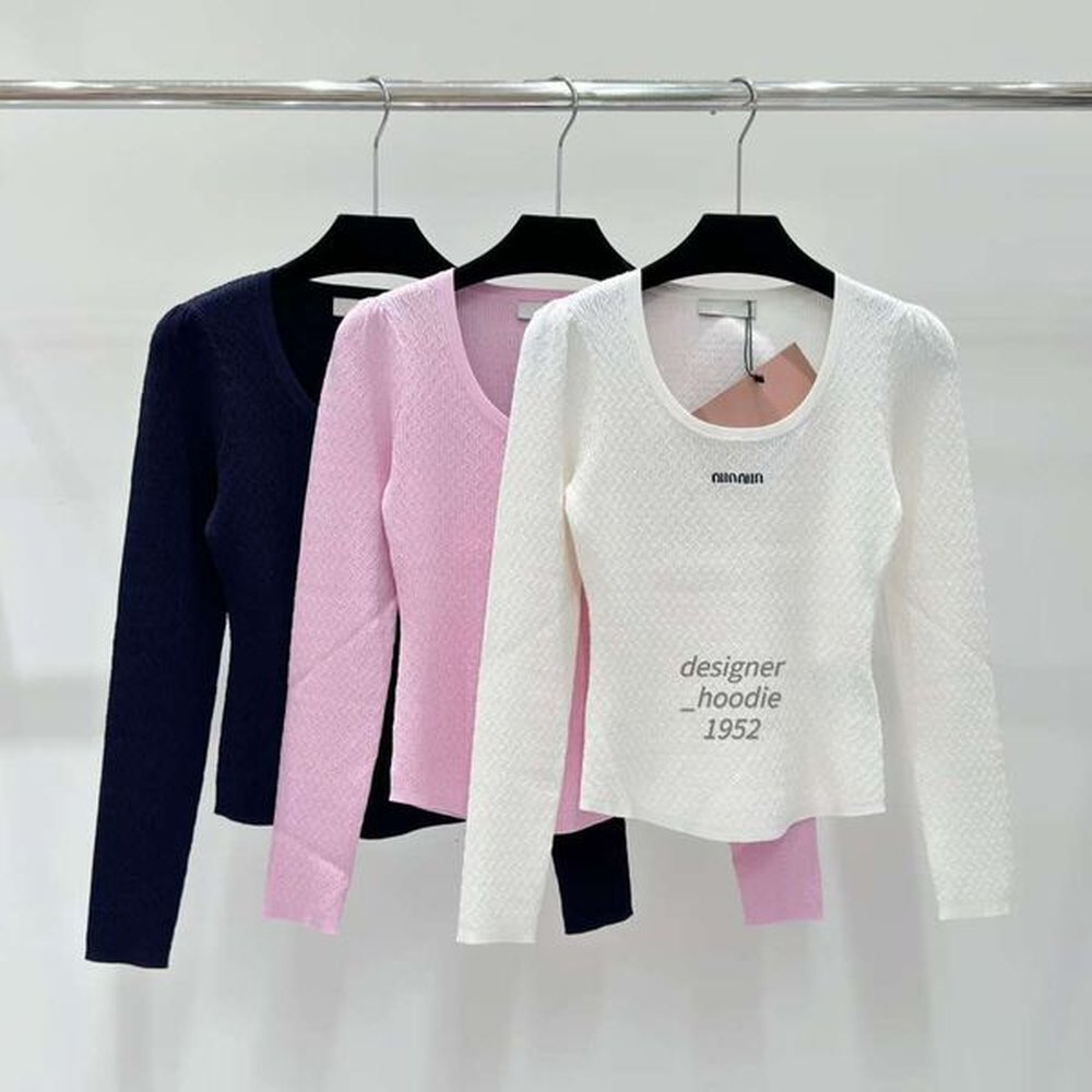 luxury womens wool sweater knitted sweatshirt designer hoodie long sleeve