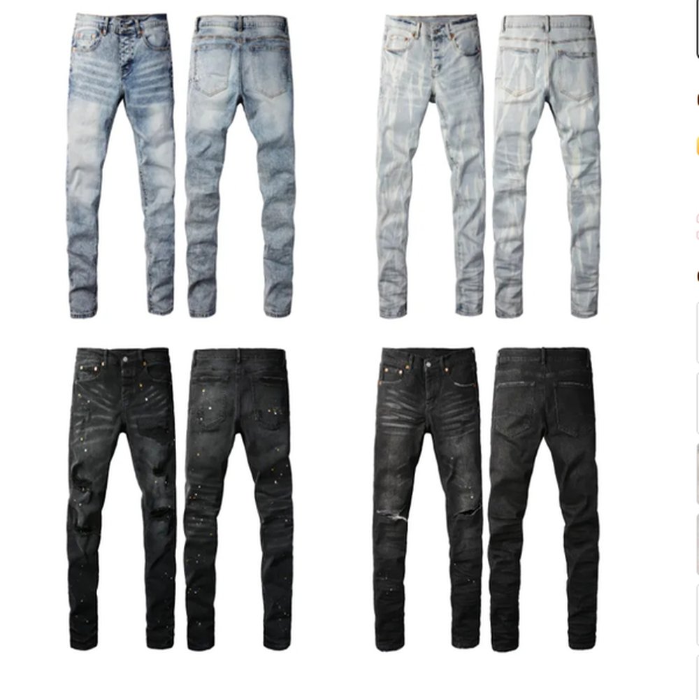 Luxurys Designers Jeans Distressed France Fashion Pierre Straight Men's Biker Hole Stretch Denim Casual Jean Men Skinny Pants Elasticit