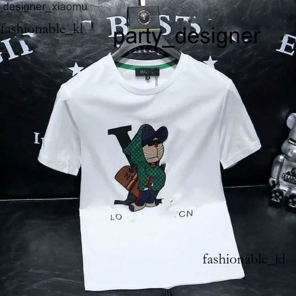 lvshirts Bags Se 23 Summer New Embroidery Short Sleeve Mens Round N louise''viutton''vouitton louissvuitton''v