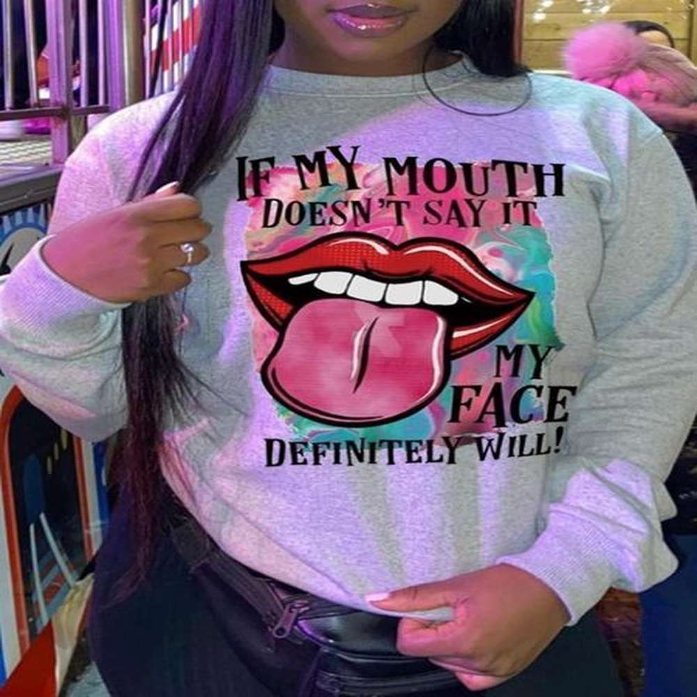 LW Plus Size Hoodies Money Letter Print Sweatshirt Streetwear Women's Clothing Autumn Winter Long Sleeve Pullovers Lady Tops