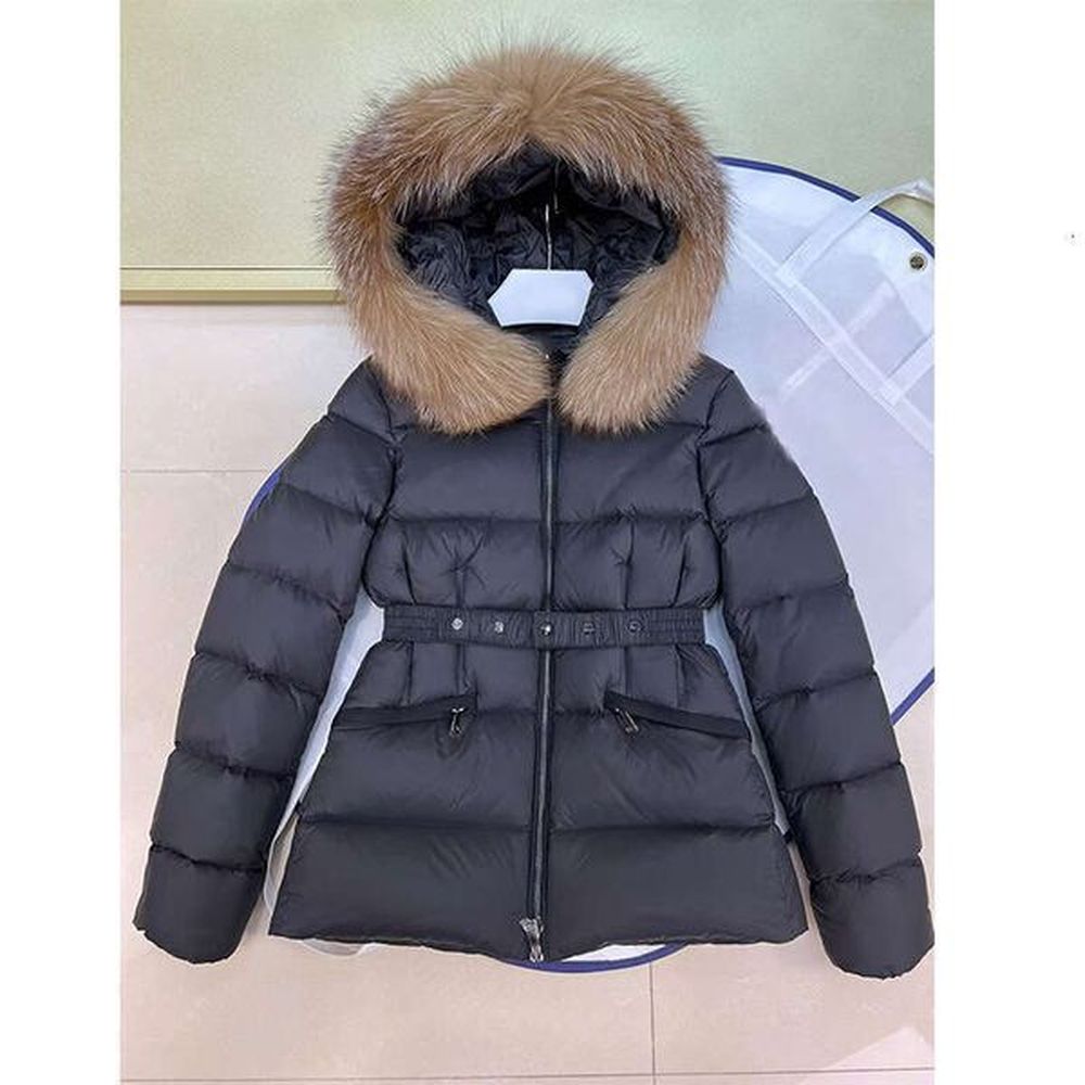 m home short fashion waist down jacket womens hooded big