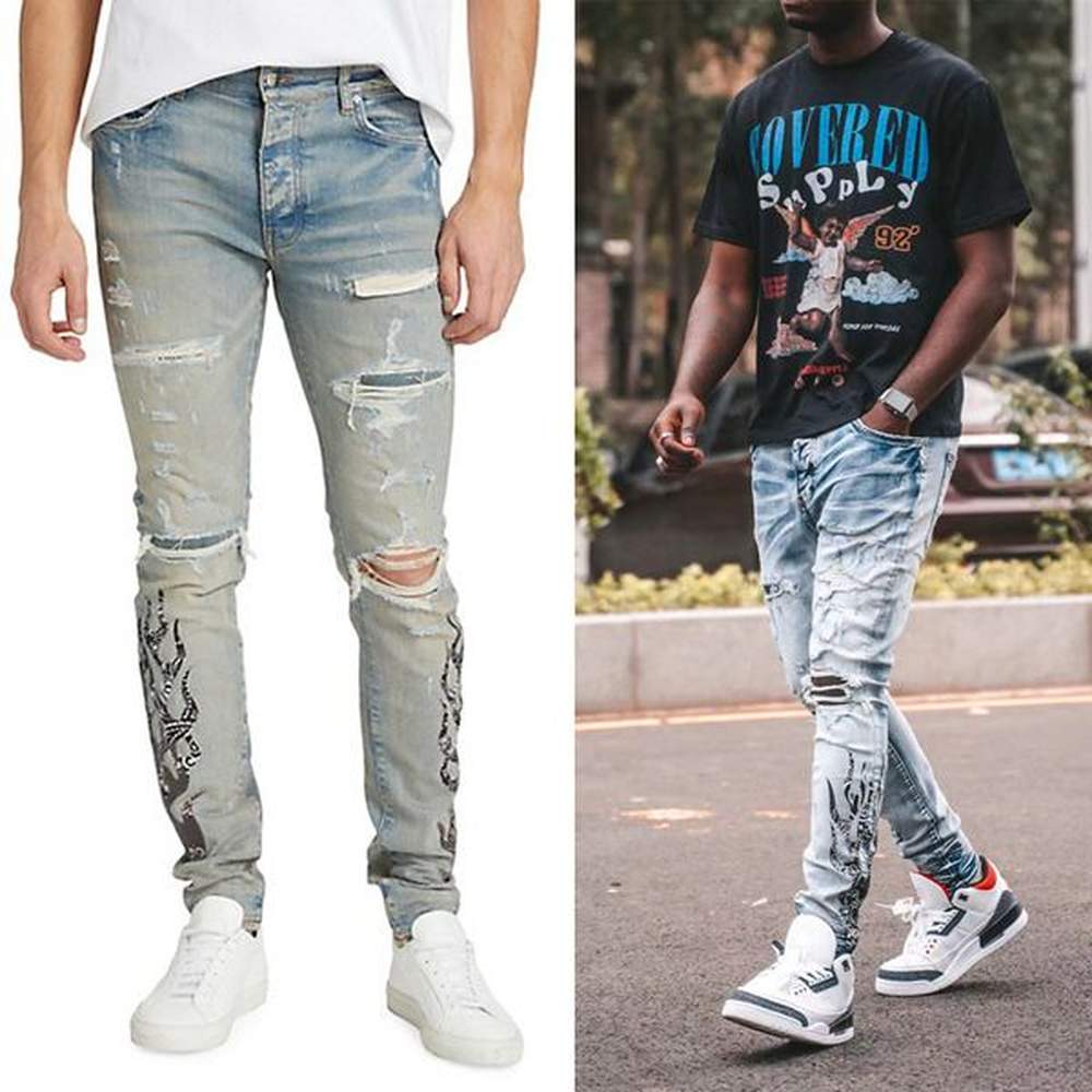 Man Jeans Men's 5 Pocket Slim Fit Stretch Denim Cotton Cowboy Pants