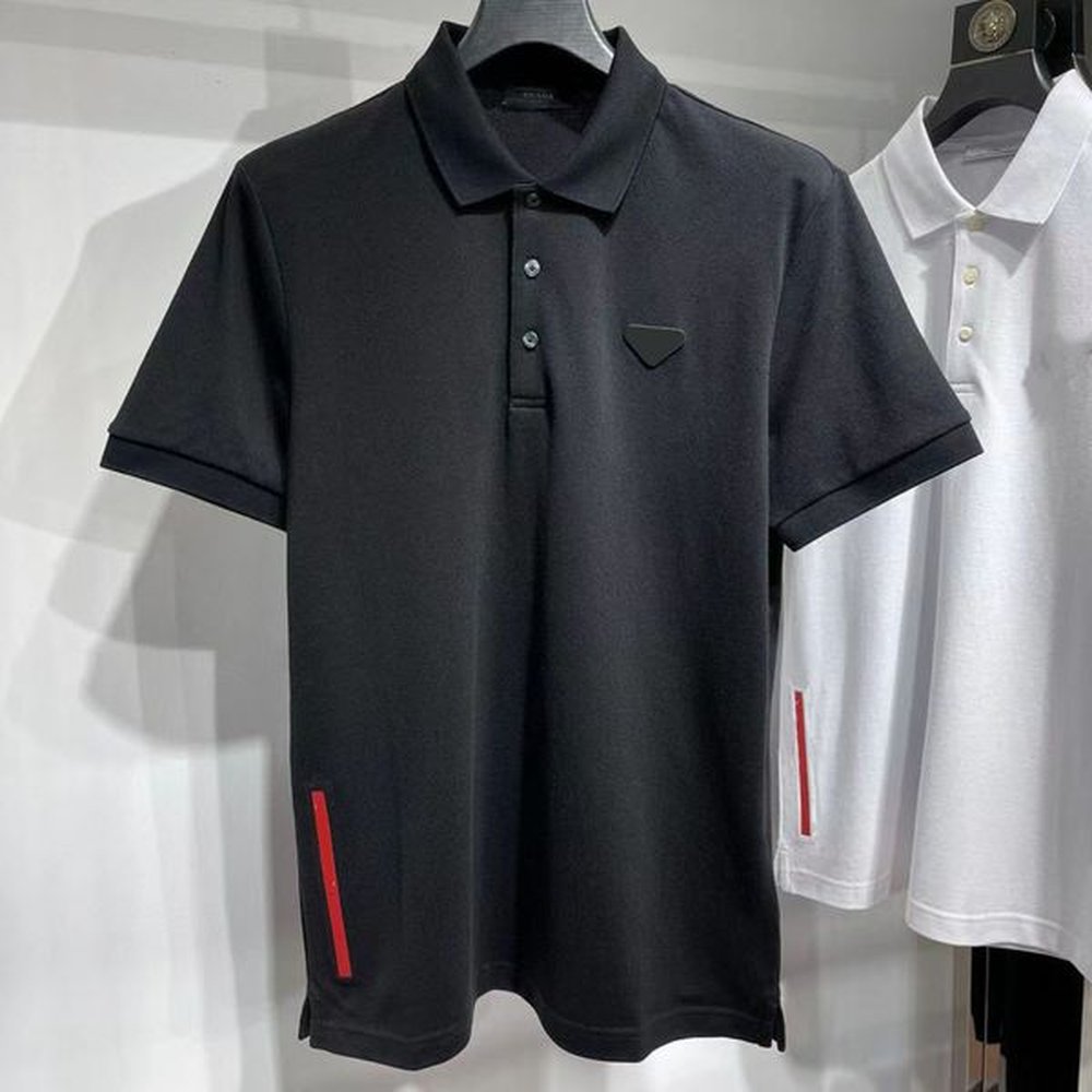 Man Polos T Shirt Casual Shirts Designer Striped Tops Short Sleeves Breathable Tees Men Polo Mercerized Cotton High Quality M-5XL