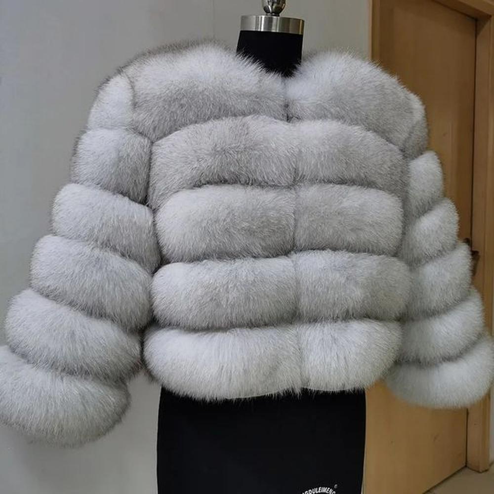 maomaokong natural real fur coat womens jackets winter furry