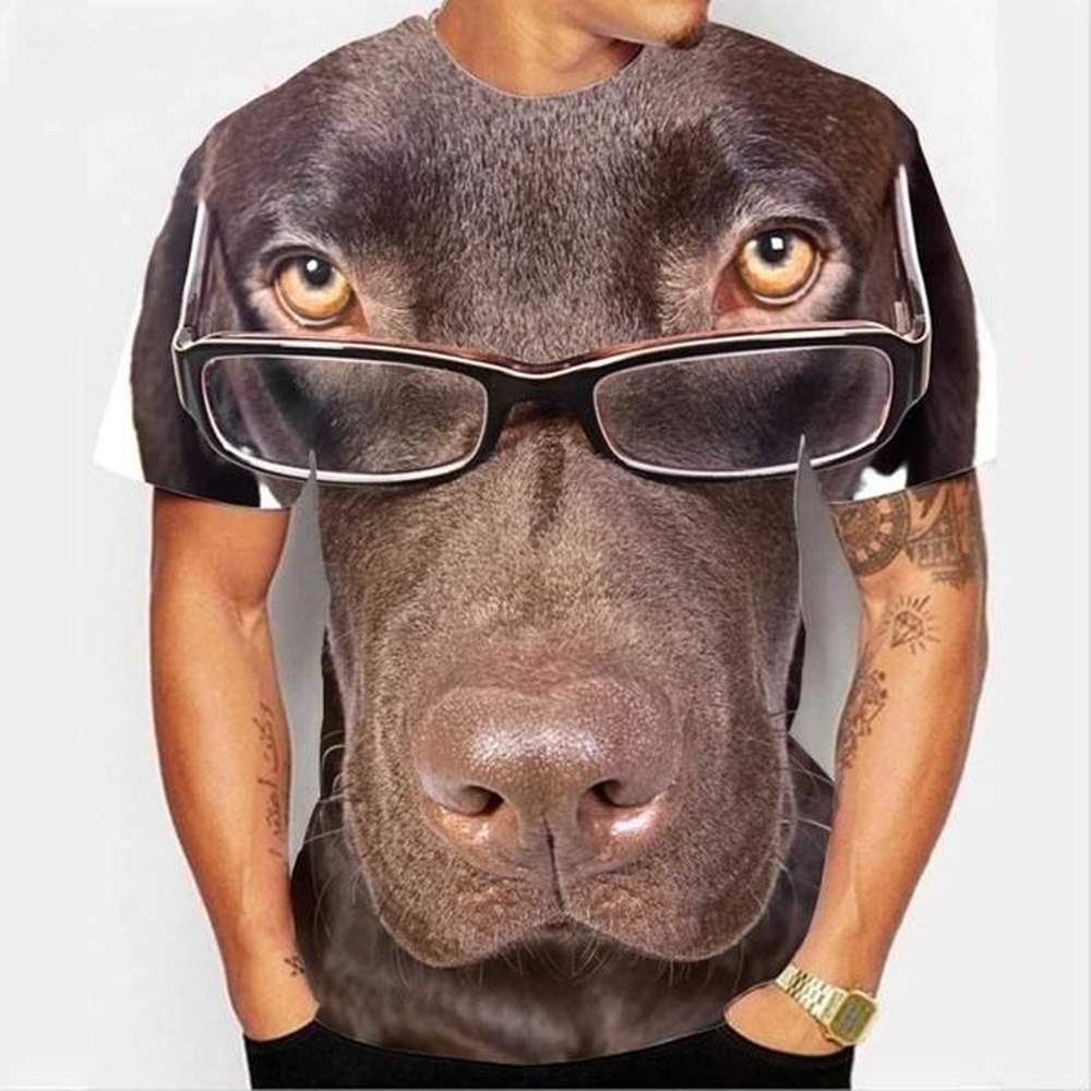 2024 Men and Women Casual Short Sleeve O-Neck T-Shirt Tops New Men 3D Printed Cute Animal DogXJ241223