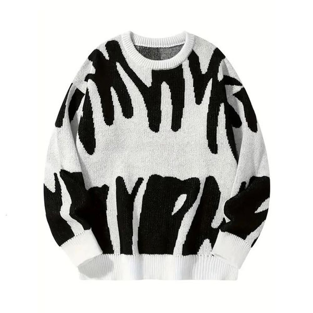 men and womens neutral korean sweater mixed wear personality pullover