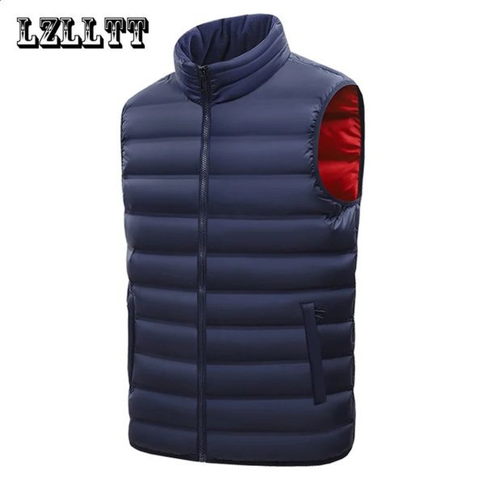 Men Autumn Casual Sleeveless Vests Jacket Mens Winter Warm Thicken Waistcoat Fashion Waterproof Outwear Vest Jackets Male 241223