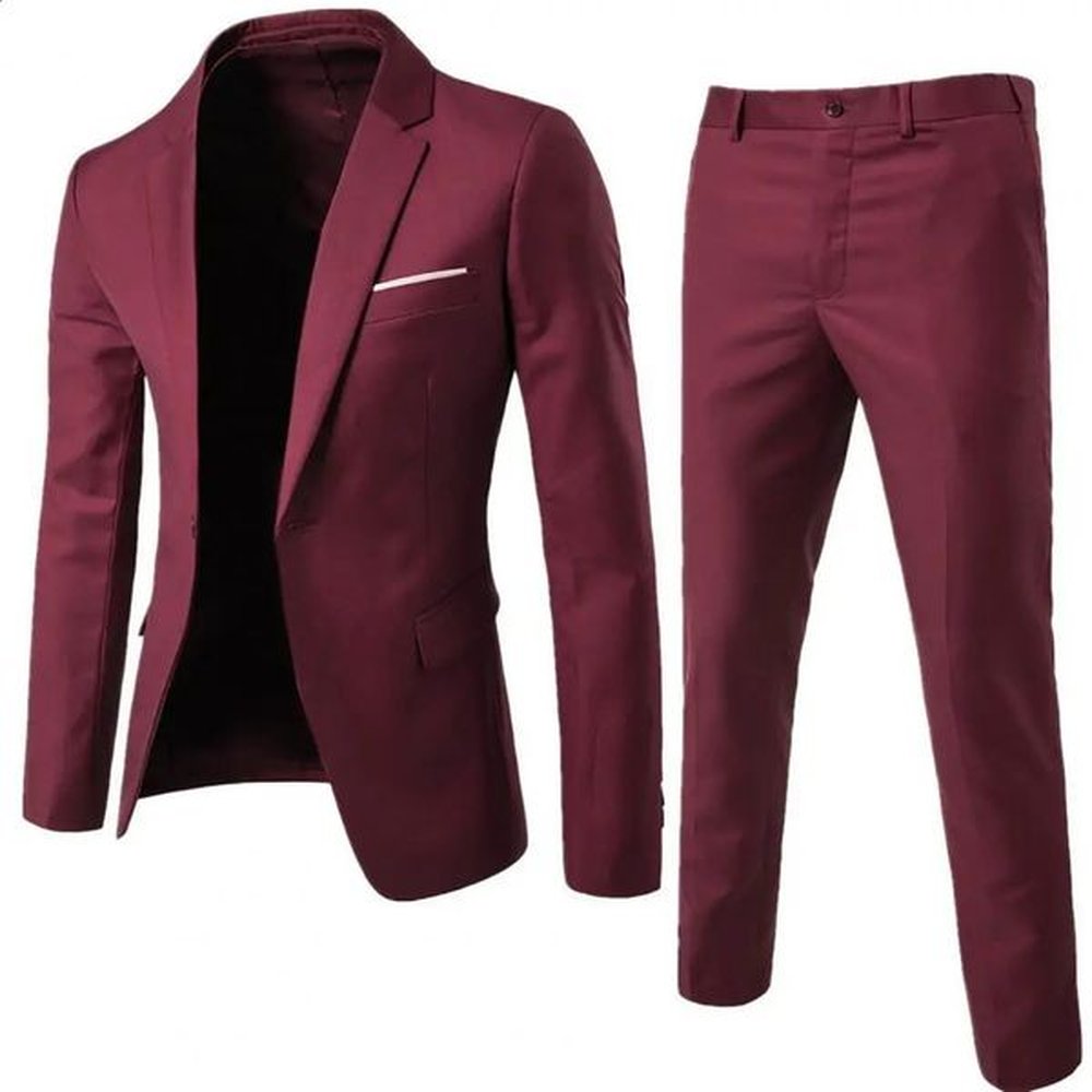 Men Blazer Pants Formal 2pcs Suits Men Wedding Prom Suit Slim Fit Business Work Wear Suits Groom Jacket Men Formal Suit Pants 250121