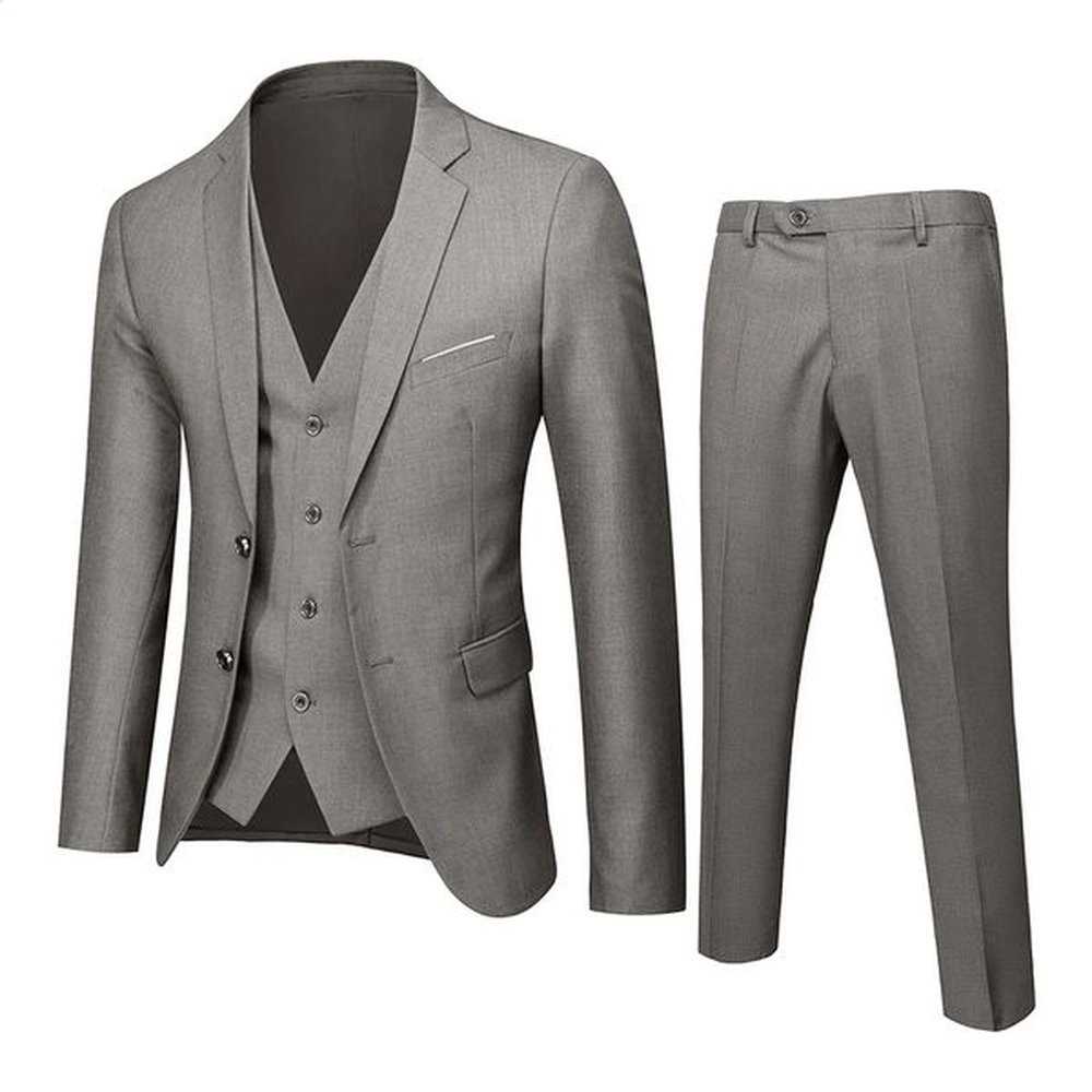 Men Blazers 23 Pieces Sets Business 2 Suits Vest Pants Blue Coats Wedding Party Formal Elegant Jackets Korean Slim Suit 250120