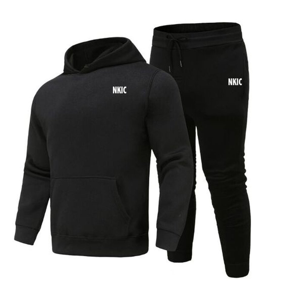 Men Brand Tracksuit 2 Pieces Sets Hooded Sweatshirt Drawstring Pants Male Hoodies Running Sportswear Men Women Autumn Sportwear
