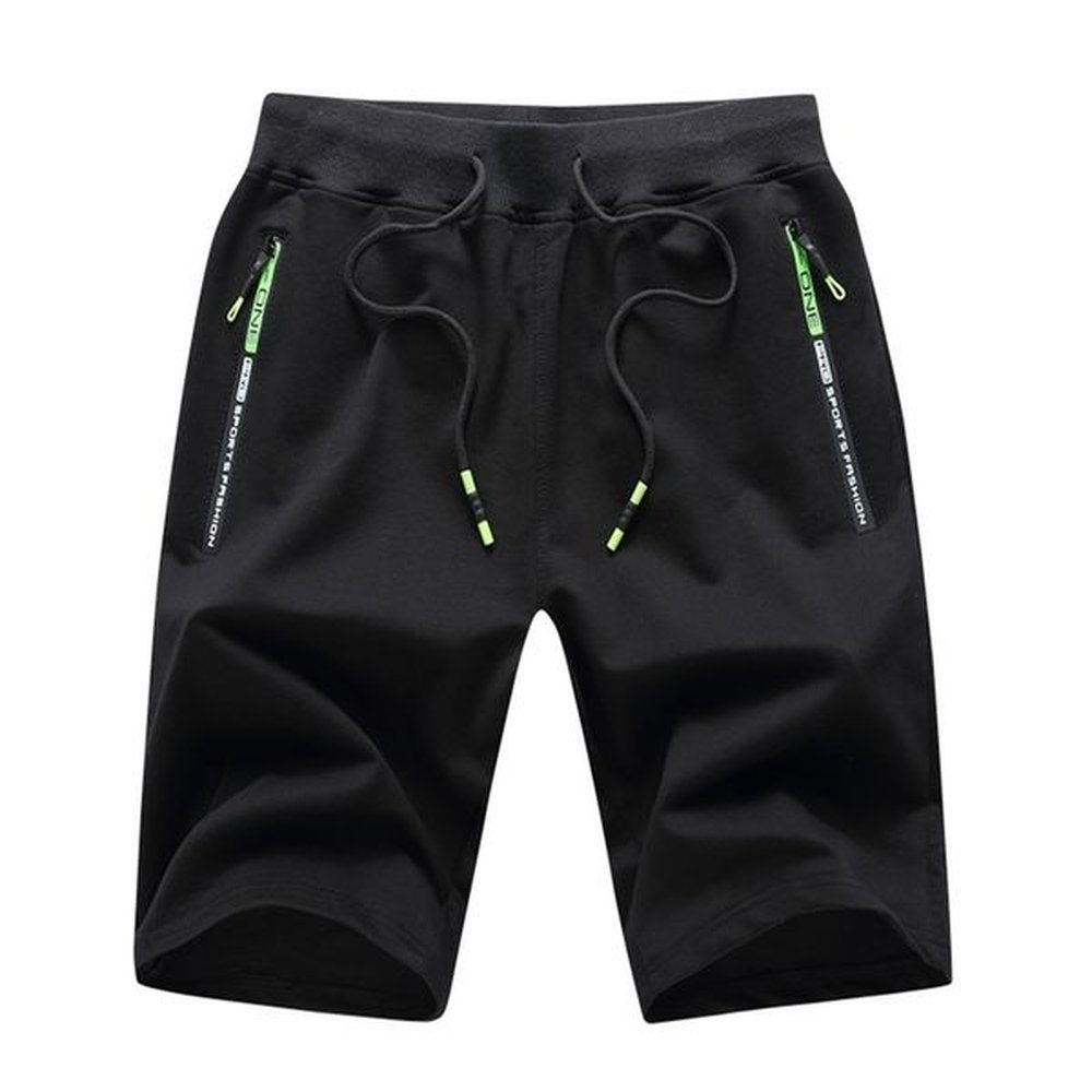 Men Casual Breathable Quick Dry Pants Pockets Beach Solid Color Sport Shorts Polyester Hand Wash Regular with 210716
