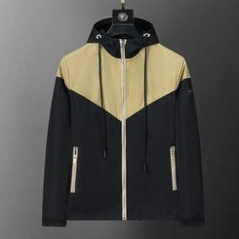 Men designer jacket long sleeve European luxury print hooded zip up men women jackets windbreaker mens coat