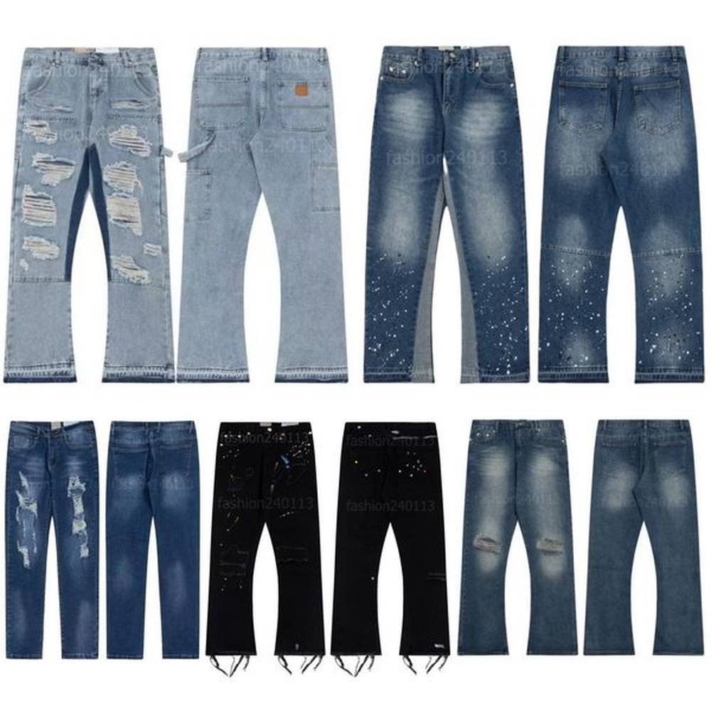 Men designer jeans Mens Jeans Womens Jean Shorts Distressed Ripped Bikers Luxury Designer Jeans Loose Motorcycle Biker Denim Pants Black pou