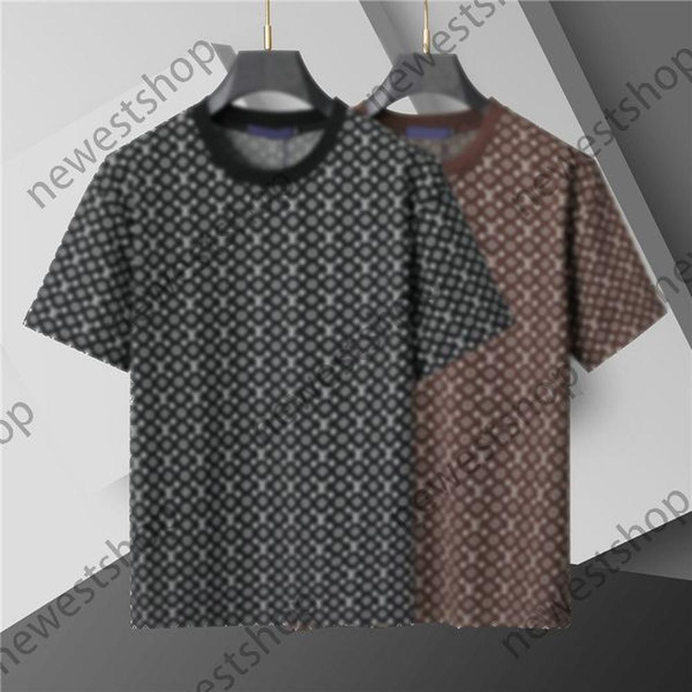 Men designer Tee t shirt Paris mens jacquard letter print short sleeve t shirts women cotton casual tees black brown asian size M-XXXL
