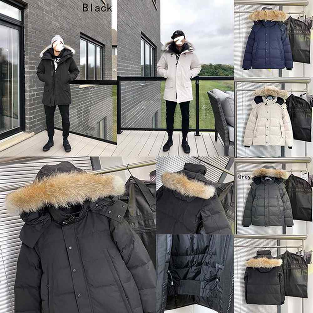 Men Down Jackets Fur Designer Parka Winter Mens Down Jackets Veste Outdoor Outerwear Big Fur Parkas Jacket Hooded Coat