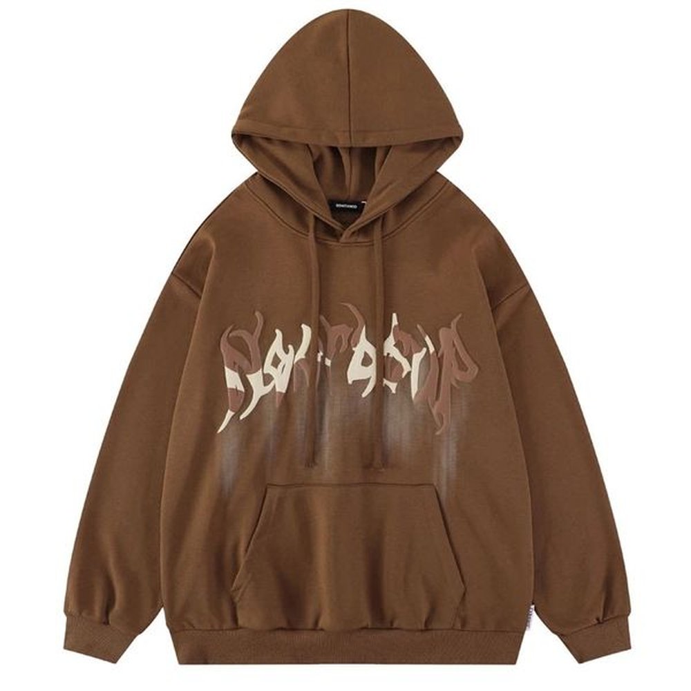 Men Hoodie Sweatshirt Letter Print Pullover Hooded Streetwear 2022 Harajuku Casual Cotton Loose Punk Gothic Hoodies Male