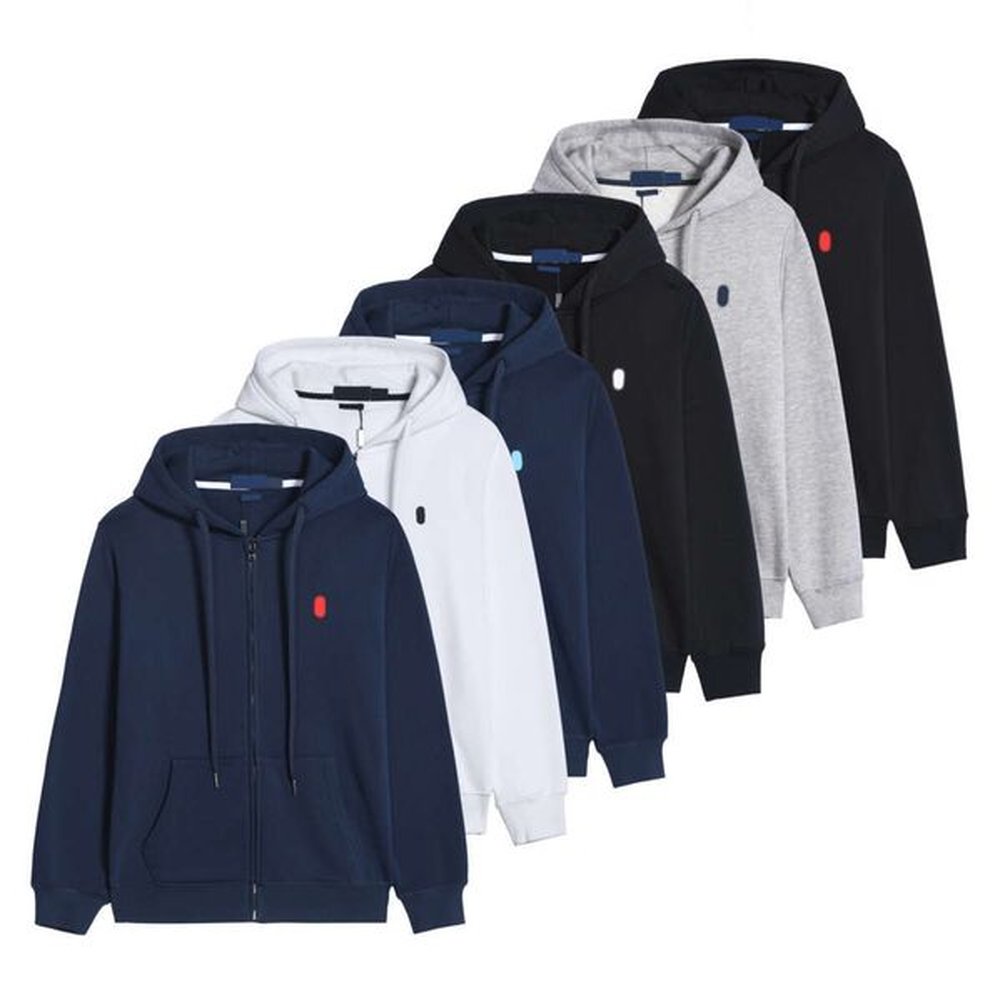 Men Hoodie Tracksuit Jacket Designer Hoodie Sweatsuit polo Hoodies Cotton Pullover Embroidery Tops Warm Jackets Luxury Coat Black Blue Grey