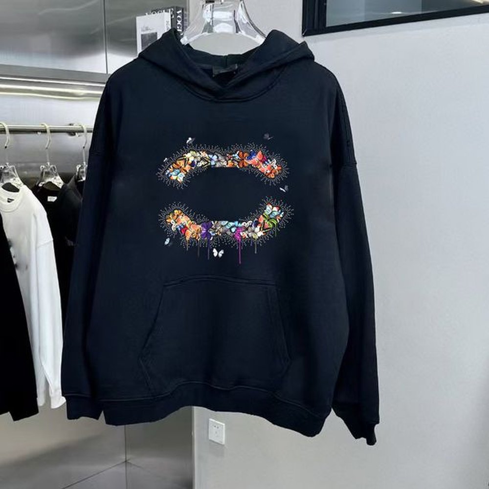 Men hoodies designer butterfly print sweatshirt Europe Fashion Black White Hoodies High Street Hip hop alphabet graffiti womens sweatshirts