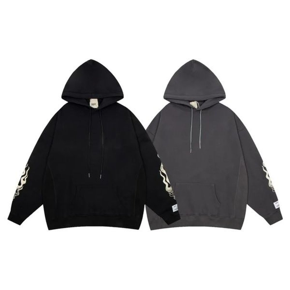 Men Letter Print Hoodie Cotton Casual Plus Size Hoodies